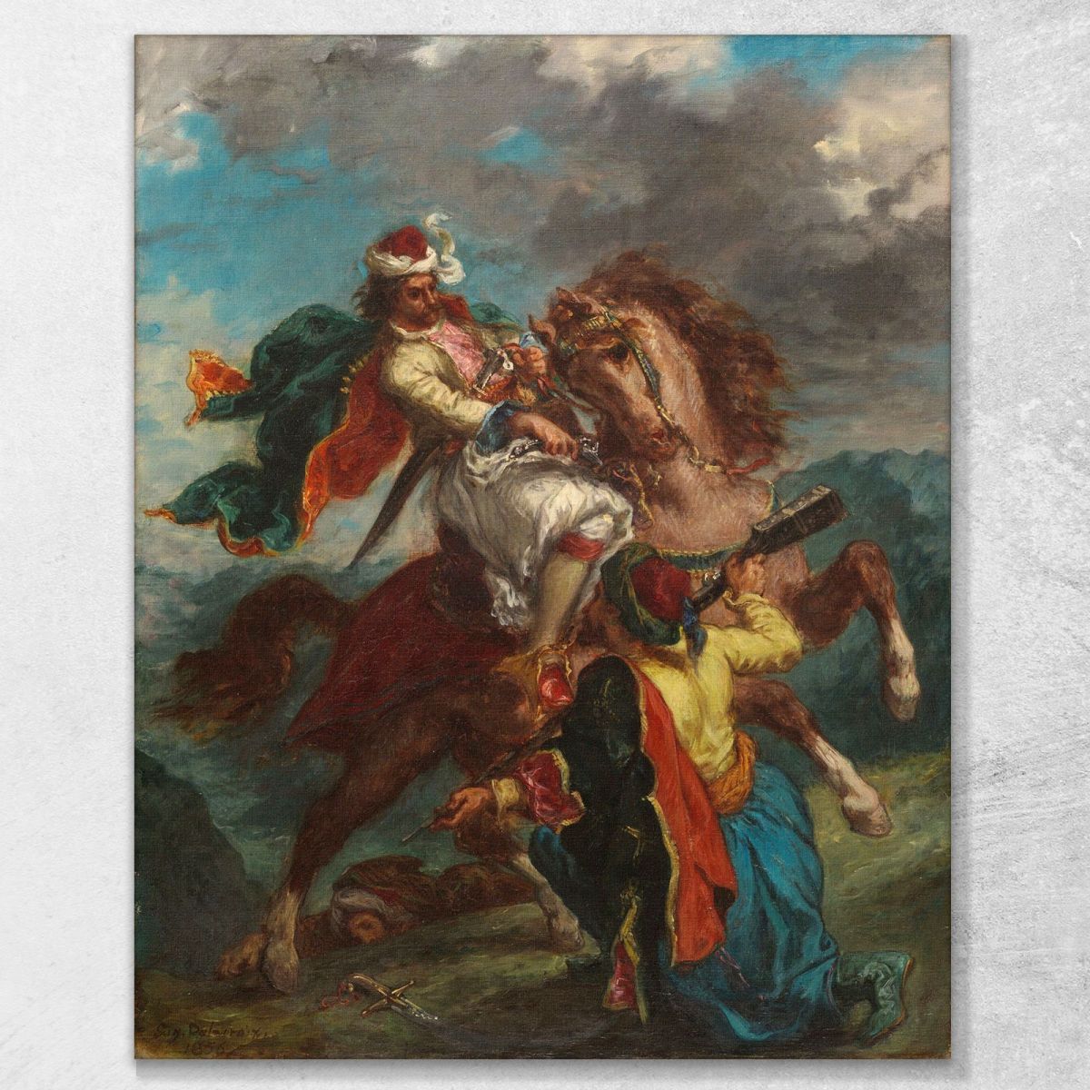 A Turk Surrenders To A Greek Horseman Eugène Delacroix edx6 canvas print 