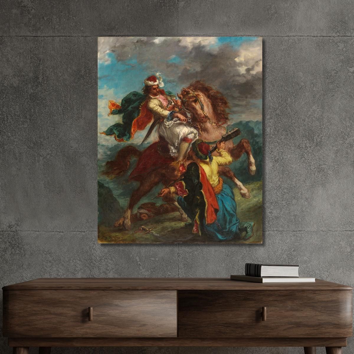 A Turk Surrenders To A Greek Horseman Eugène Delacroix edx6 canvas print 
