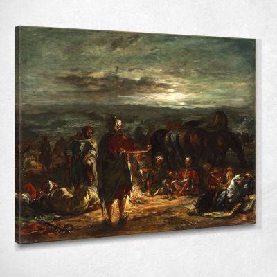 An Arab Camp At Night Eugène Delacroix edx8 canvas print 