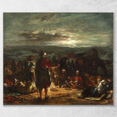 An Arab Camp At Night Eugène Delacroix edx8 canvas print 