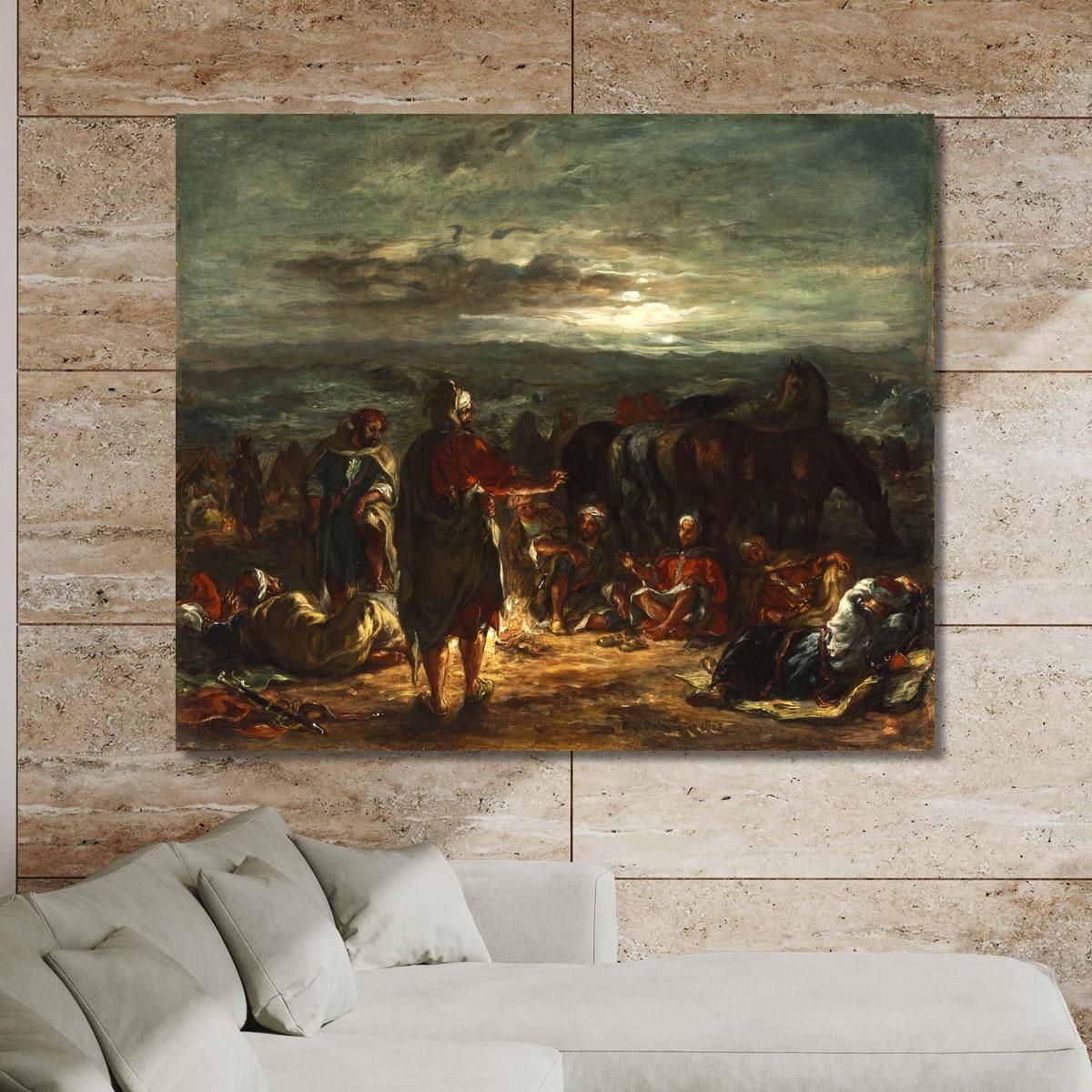 An Arab Camp At Night Eugène Delacroix edx8 canvas print 