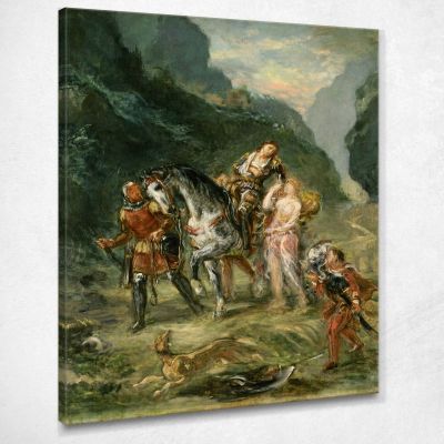 Angelica And The Wounded Medoro Eugène Delacroix edx9 canvas print 