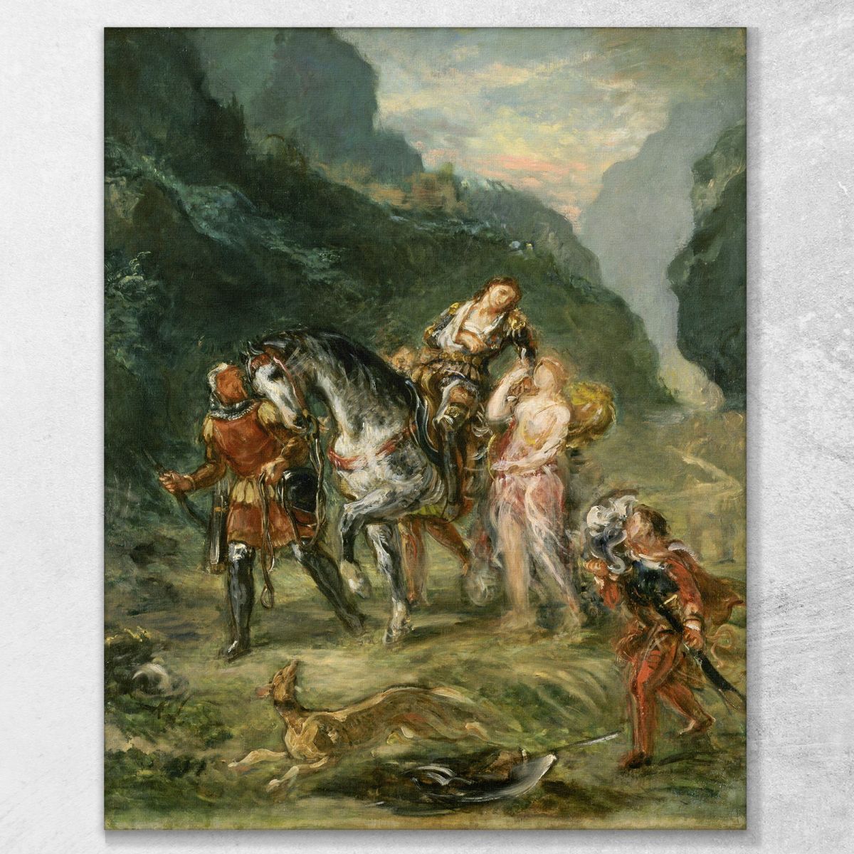 Angelica And The Wounded Medoro Eugène Delacroix edx9 canvas print 