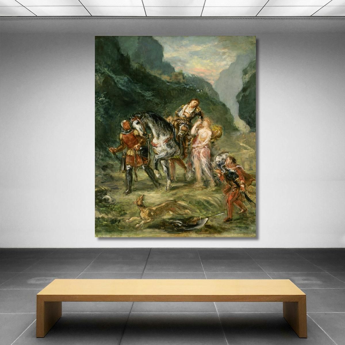 Angelica And The Wounded Medoro Eugène Delacroix edx9 canvas print 