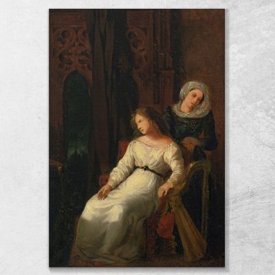 Desdemona And Emilia Eugène Delacroix edx29 canvas print 