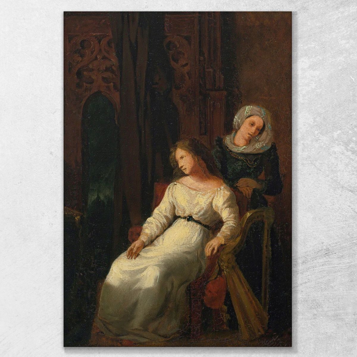 Desdemona And Emilia Eugène Delacroix edx29 canvas print 