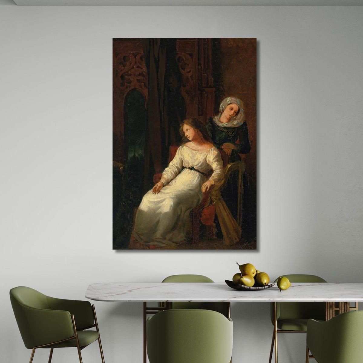 Desdemona And Emilia Eugène Delacroix edx29 canvas print 
