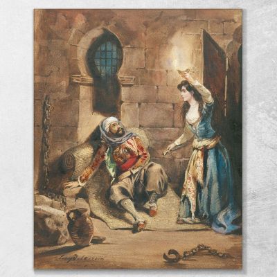 Episode From The Corsair By Lord Byron Eugène Delacroix edx33 canvas print 