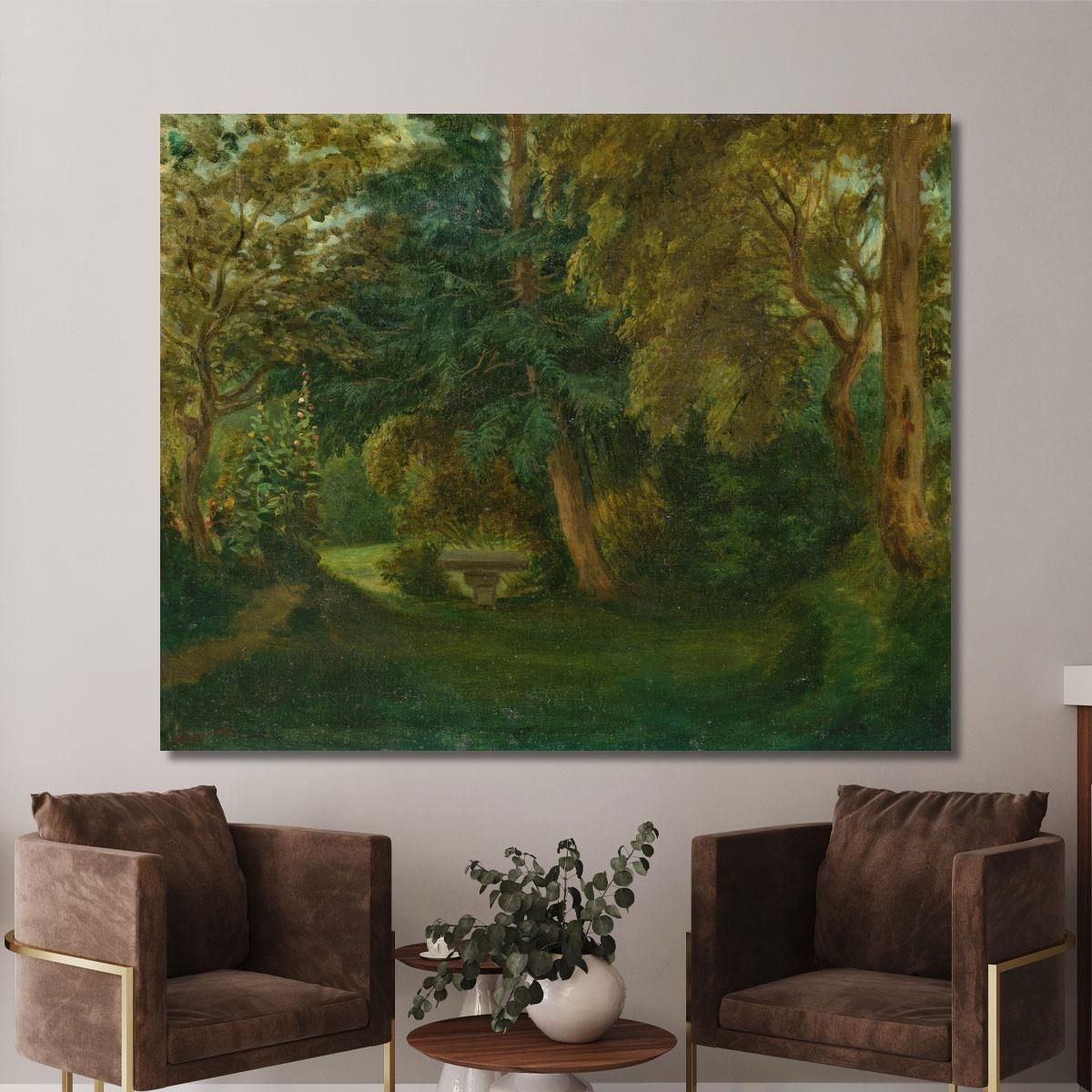 George Sand S Garden At Nohant Eugène Delacroix edx42 canvas print 