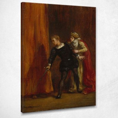 Hamlet And His Mother Eugène Delacroix edx47 canvas print 