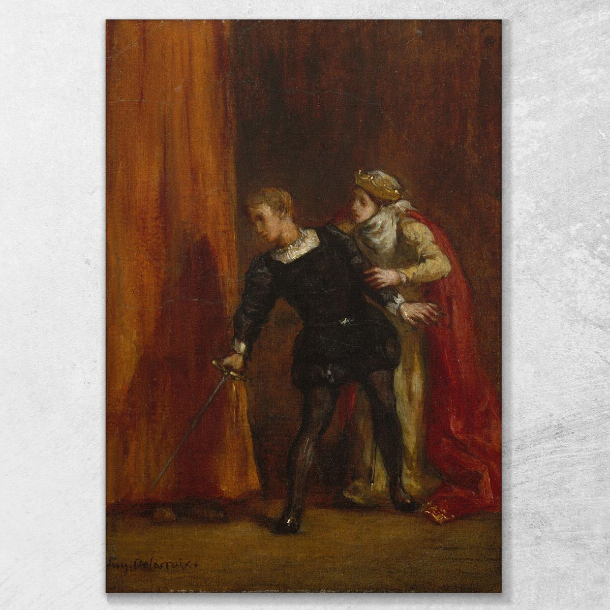 Hamlet And His Mother Eugène Delacroix edx47 canvas print 