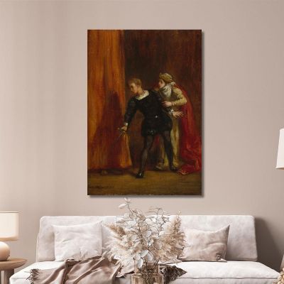 Hamlet And His Mother Eugène Delacroix edx47 canvas print 