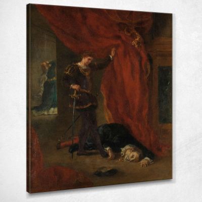 Hamlet In Front Of The Body Of Polonius Eugène Delacroix edx50 canvas print 