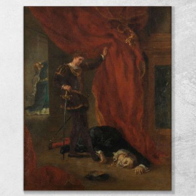 Hamlet In Front Of The Body Of Polonius Eugène Delacroix edx50 canvas print 