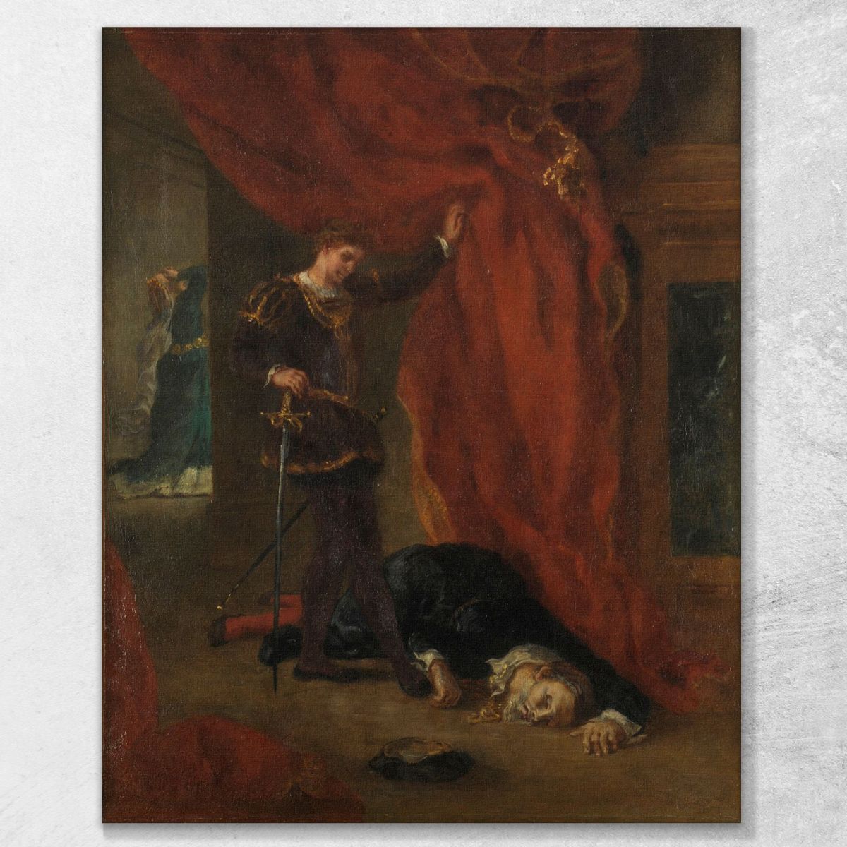 Hamlet In Front Of The Body Of Polonius Eugène Delacroix edx50 canvas print 