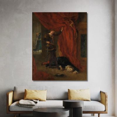 Hamlet In Front Of The Body Of Polonius Eugène Delacroix edx50 canvas print 