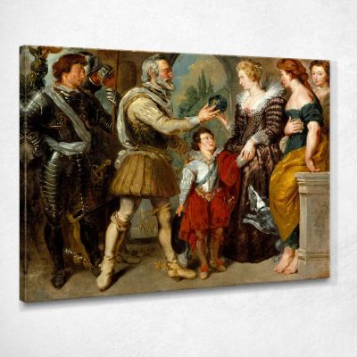 Henri Iv Conferring The Regency Upon Marie De Medici Eugène Delacroix edx52 canvas print 