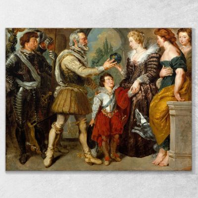 Henri Iv Conferring The Regency Upon Marie De Medici Eugène Delacroix edx52 canvas print 