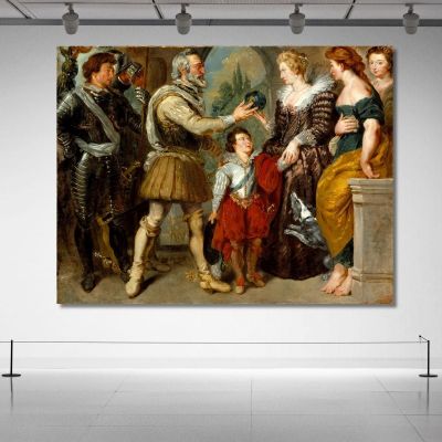 Henri Iv Conferring The Regency Upon Marie De Medici Eugène Delacroix edx52 canvas print 