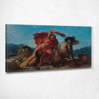 Hercules Killing The Centaur Nessus Eugène Delacroix edx53 canvas print 