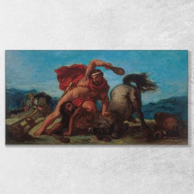 Hercules Killing The Centaur Nessus Eugène Delacroix edx53 canvas print 
