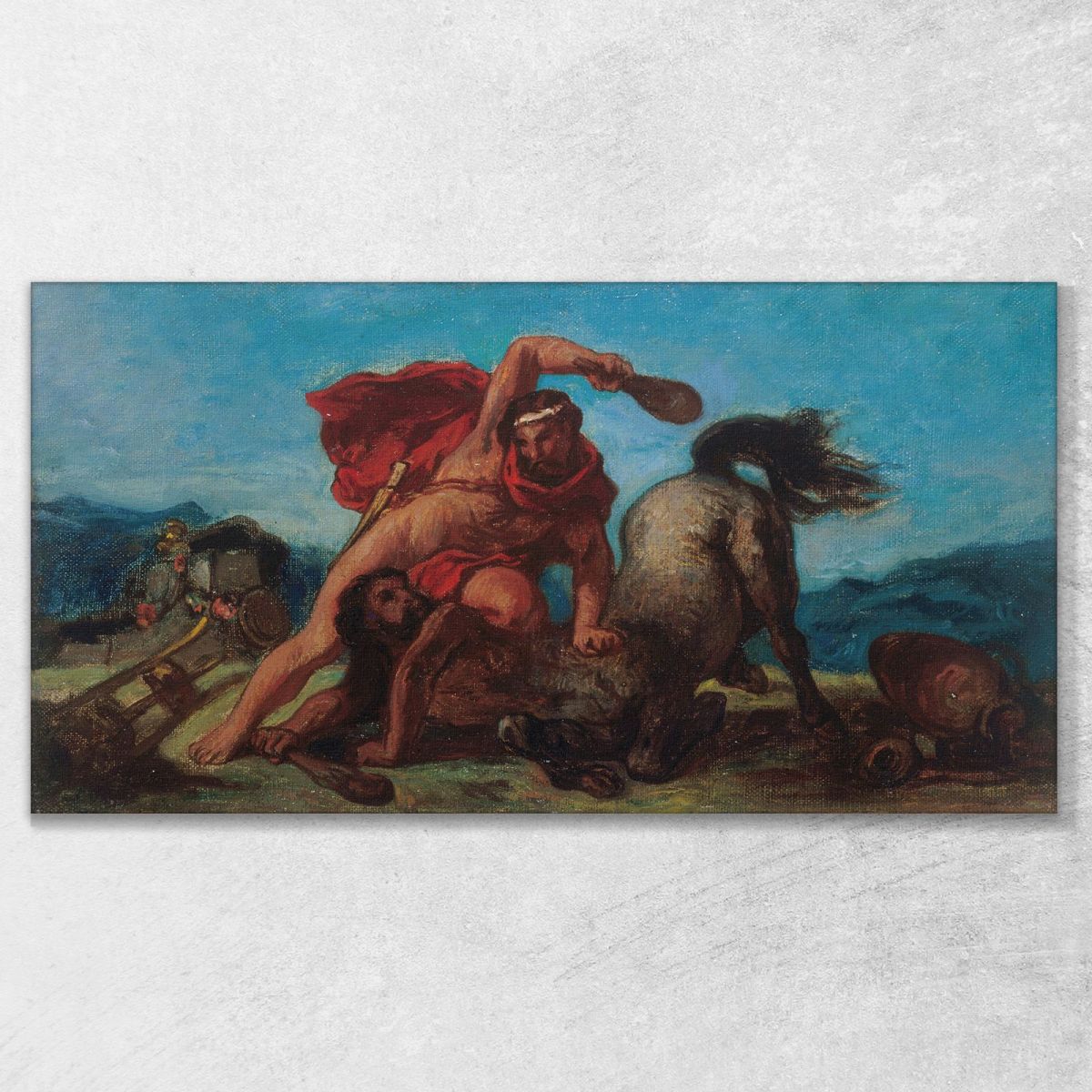 Hercules Killing The Centaur Nessus Eugène Delacroix edx53 canvas print 