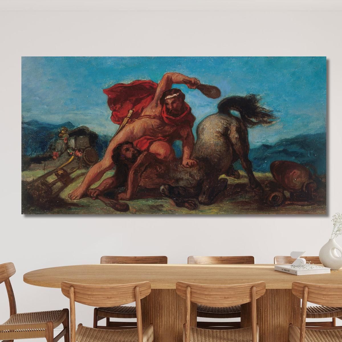 Hercules Killing The Centaur Nessus Eugène Delacroix edx53 canvas print 