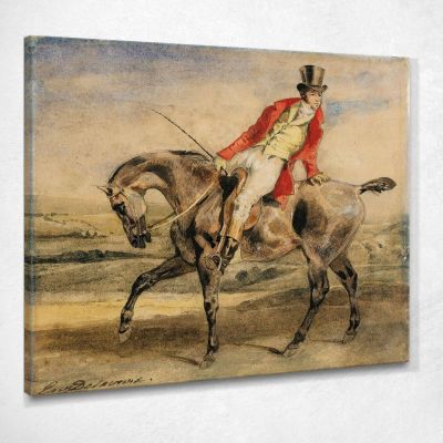 Horseman Wearing A Red Jacket Eugène Delacroix edx56 canvas print 