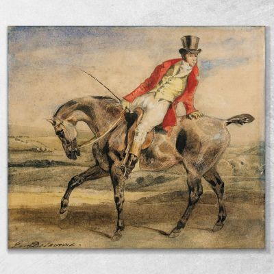Horseman Wearing A Red Jacket Eugène Delacroix edx56 canvas print 
