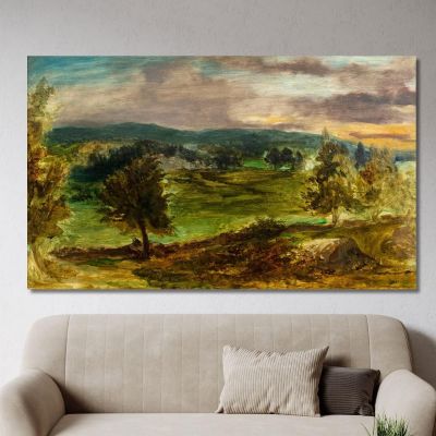 Landscape At Champrosay Eugène Delacroix edx64 canvas print 