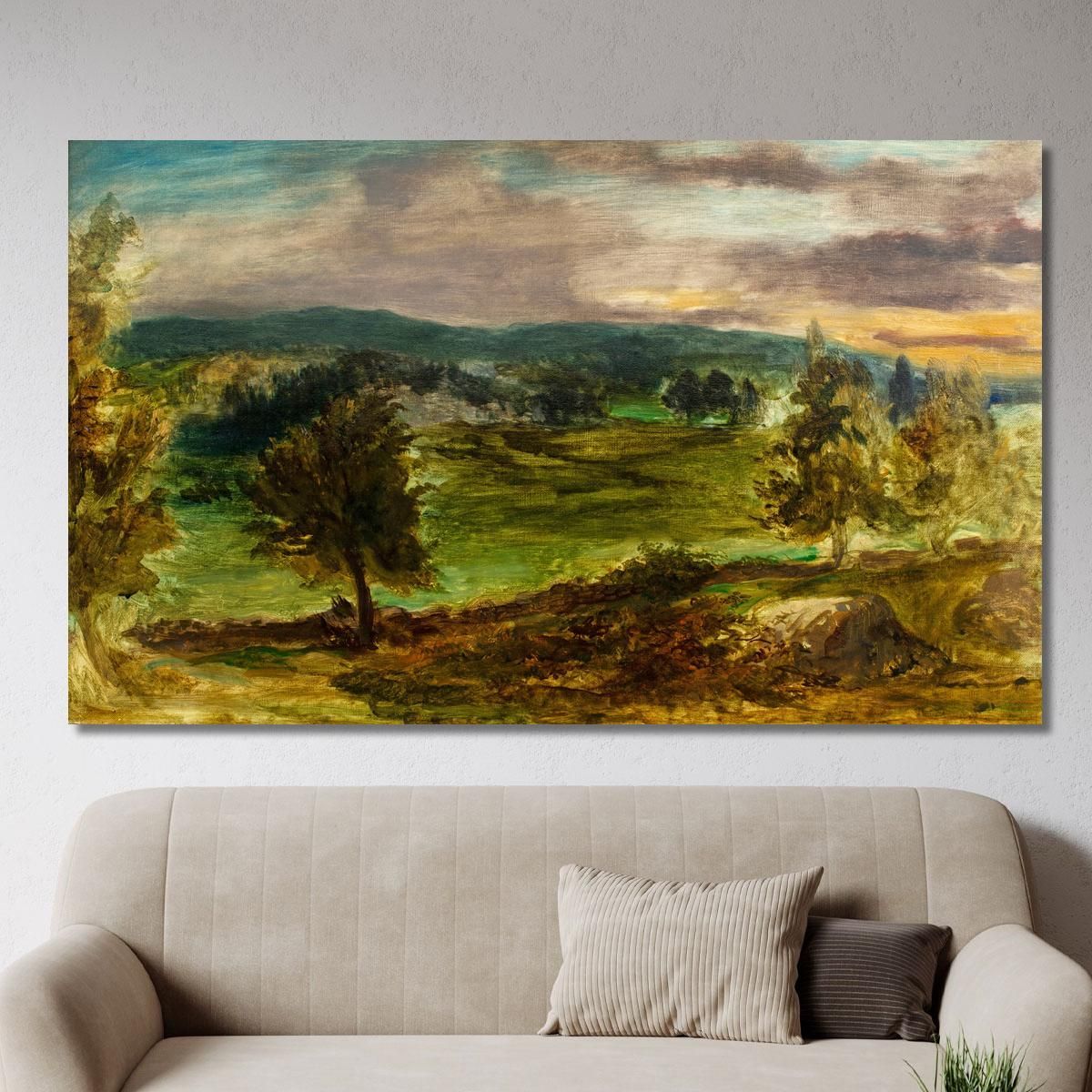 Landscape At Champrosay Eugène Delacroix edx64 canvas print 