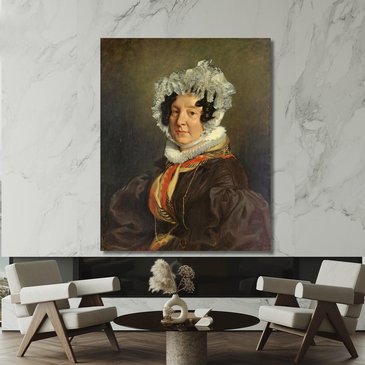 Madame Henri François Riesener Félicité Longrois Eugène Delacroix edx75 canvas print 