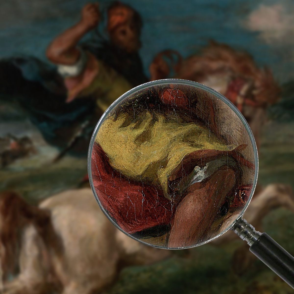 Moroccan Horseman Crossing A Ford Eugène Delacroix edx81 canvas print
