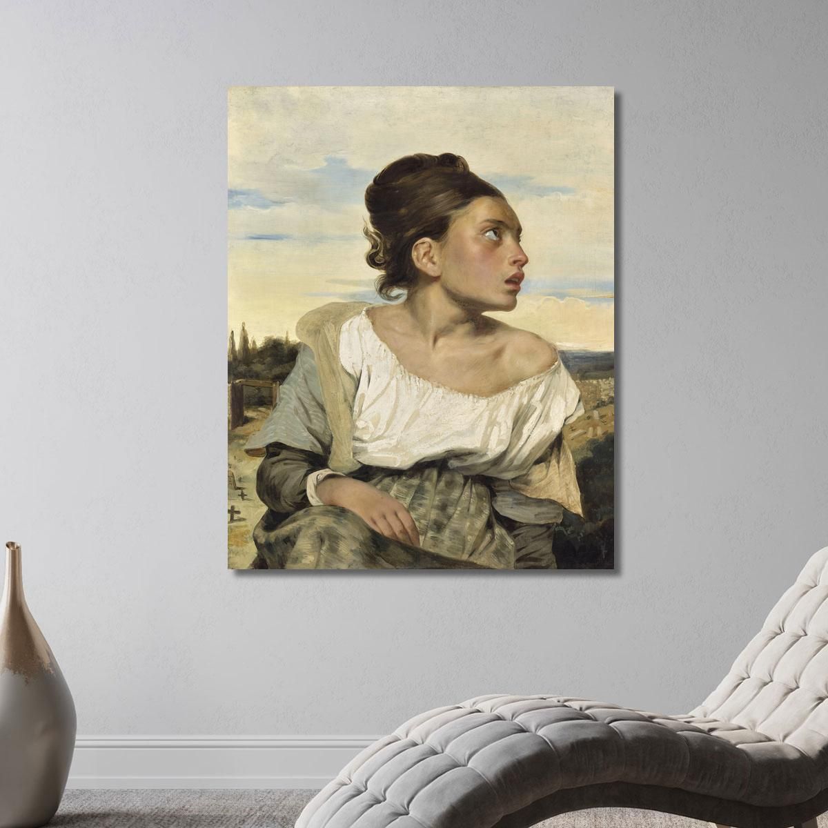 Orphan Girl At The Cemetery Eugène Delacroix edx85 canvas print 