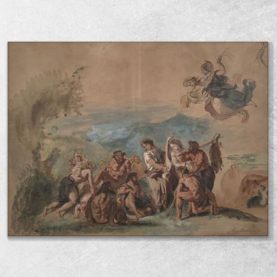 Orpheus Bringing Civilization To The Barbarian Ancestors Of The Greeks Eugène Delacroix edx86 canvas print 