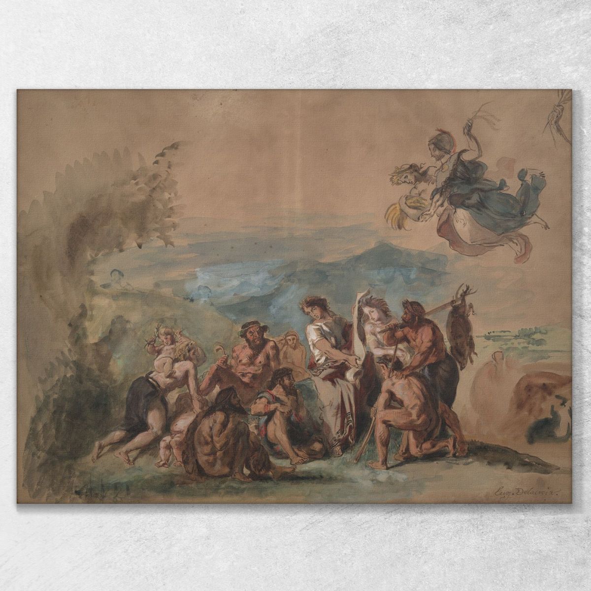 Orpheus Bringing Civilization To The Barbarian Ancestors Of The Greeks Eugène Delacroix edx86 canvas print 