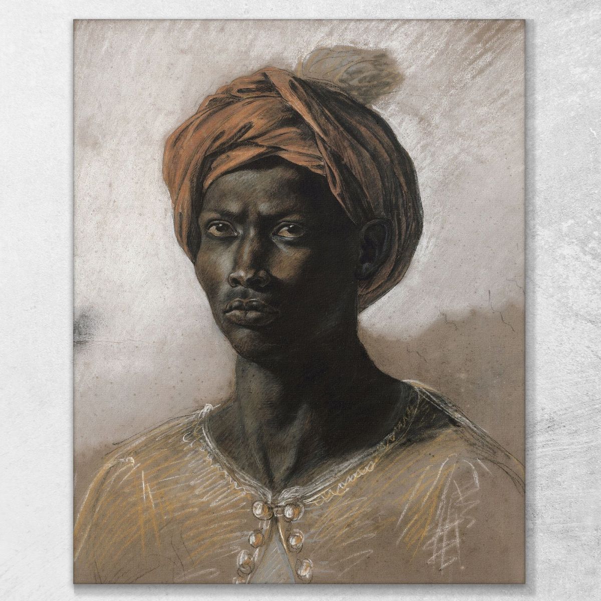 Portrait Of A Turk In A Turban Eugène Delacroix edx93 canvas print 