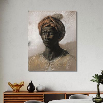 Portrait Of A Turk In A Turban Eugène Delacroix edx93 canvas print 