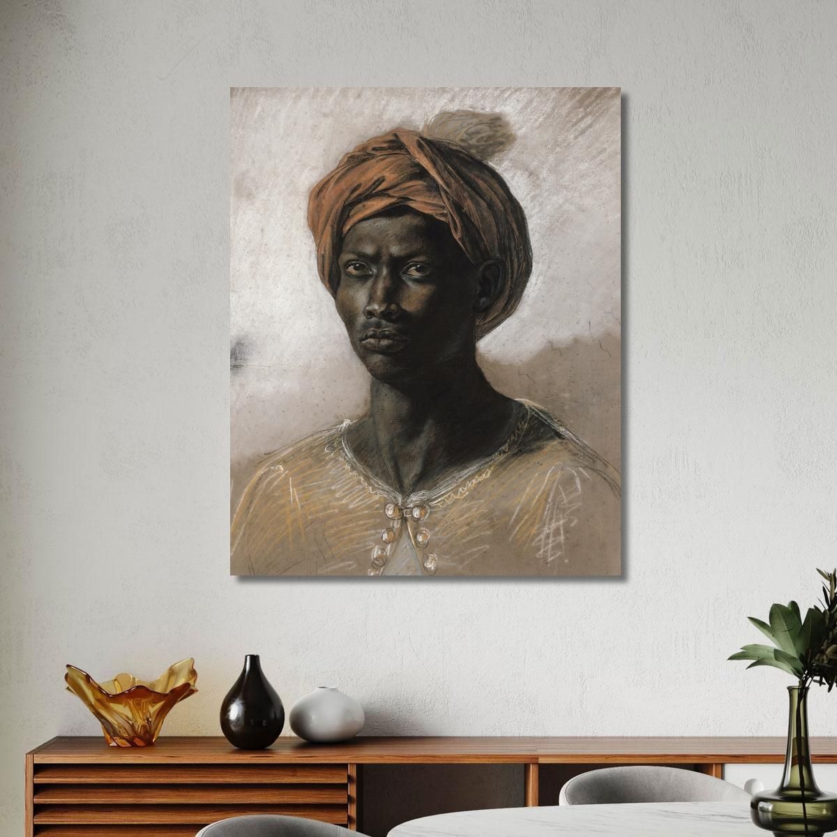 Portrait Of A Turk In A Turban Eugène Delacroix edx93 canvas print 