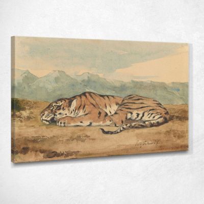 Royal Tiger Eugène Delacroix edx100 canvas print 