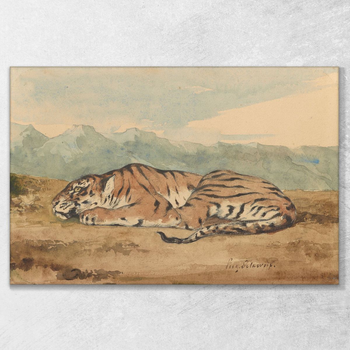 Royal Tiger Eugène Delacroix edx100 canvas print 