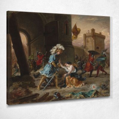 Scene From The Romance Of Amadis De Gaule Eugène Delacroix edx104 canvas print 