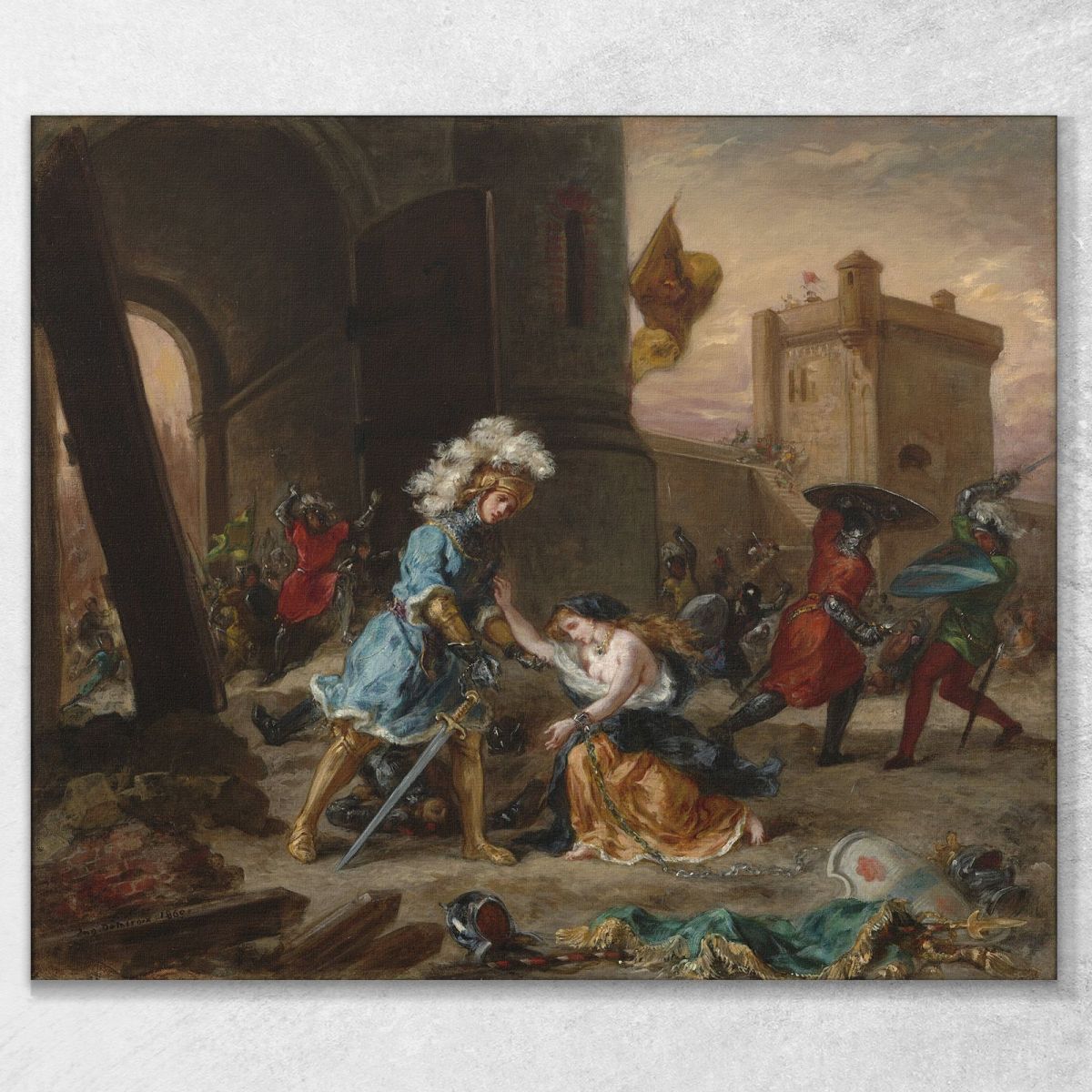 Scene From The Romance Of Amadis De Gaule Eugène Delacroix edx104 canvas print 