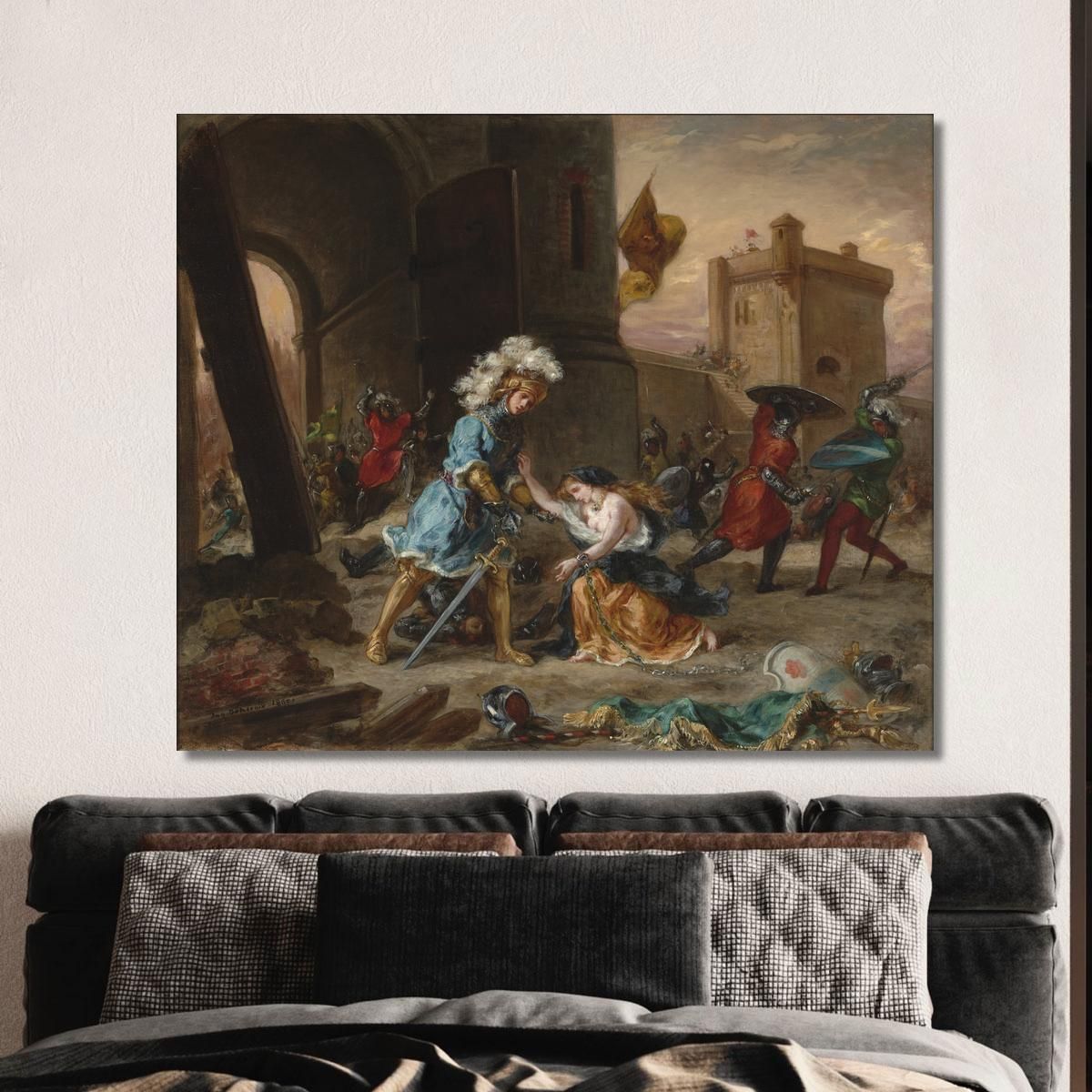 Scene From The Romance Of Amadis De Gaule Eugène Delacroix edx104 canvas print 