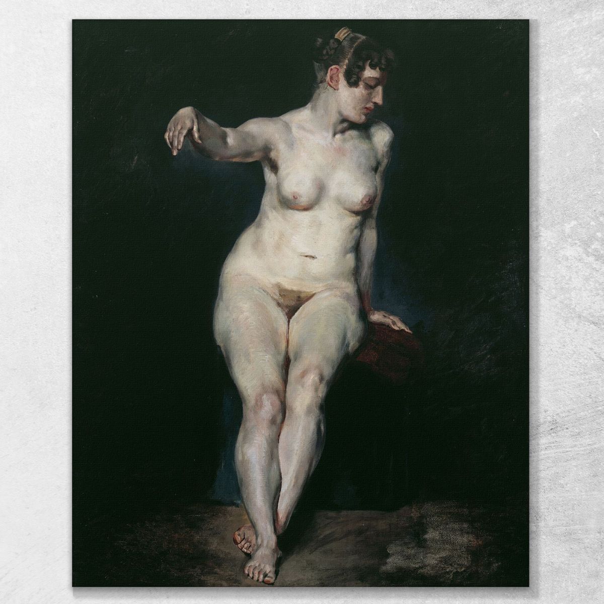 Seated Nude Mademoiselle Rose Eugène Delacroix edx105 canvas print 
