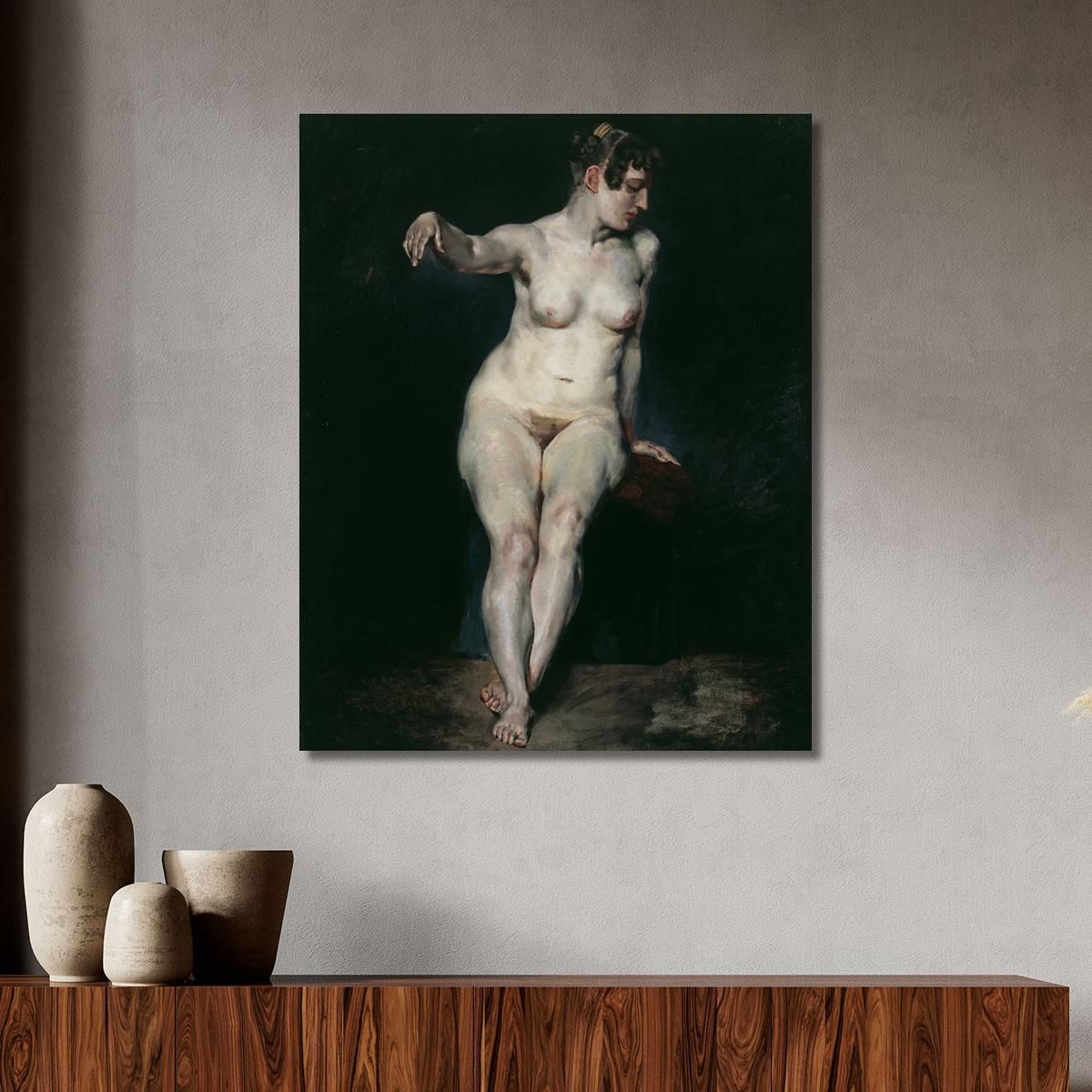 Seated Nude Mademoiselle Rose Eugène Delacroix edx105 canvas print 