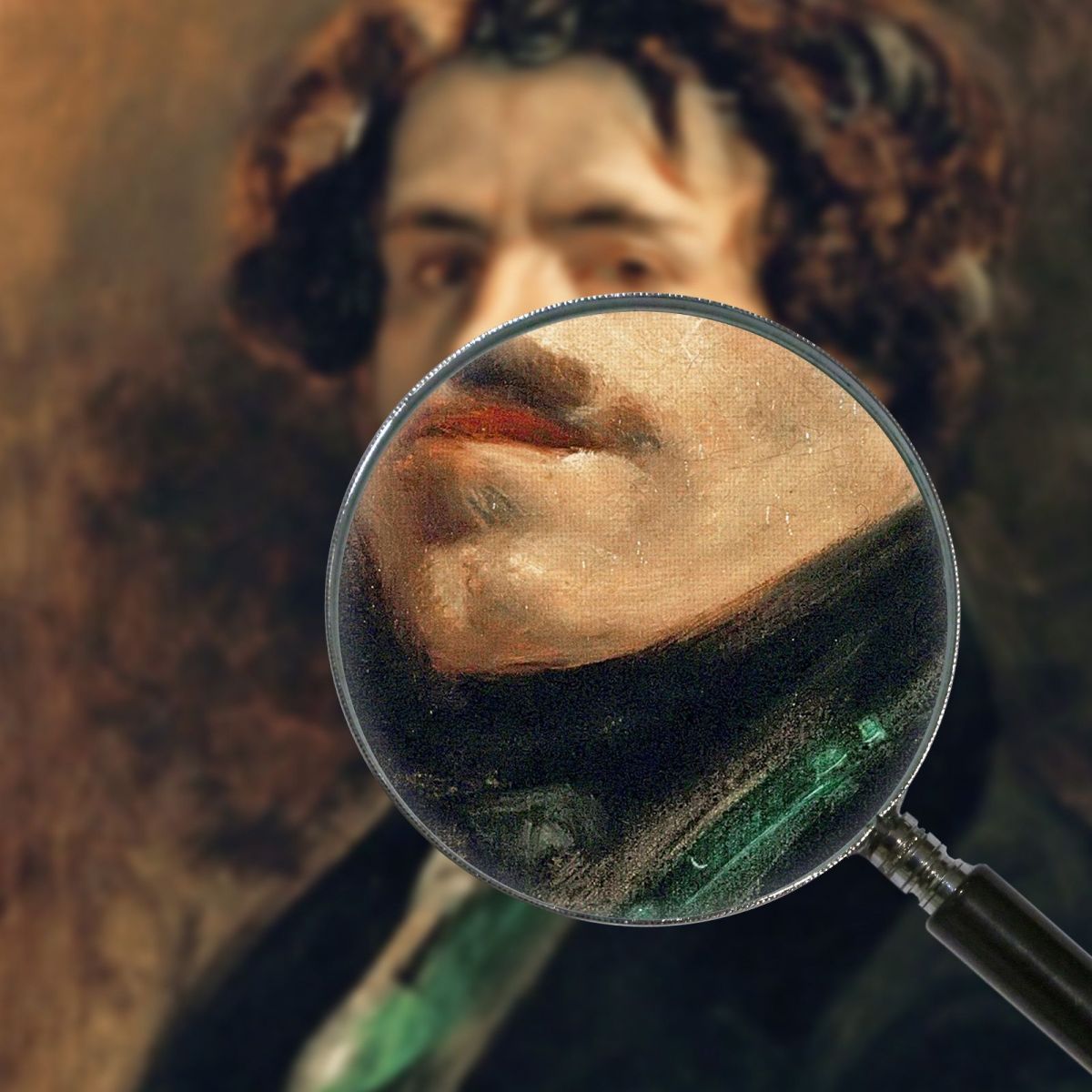 Self-Portrait With Green Vest Eugène Delacroix edx106 canvas print