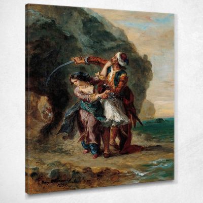 Selim And Zuleika Eugène Delacroix edx107 canvas print 
