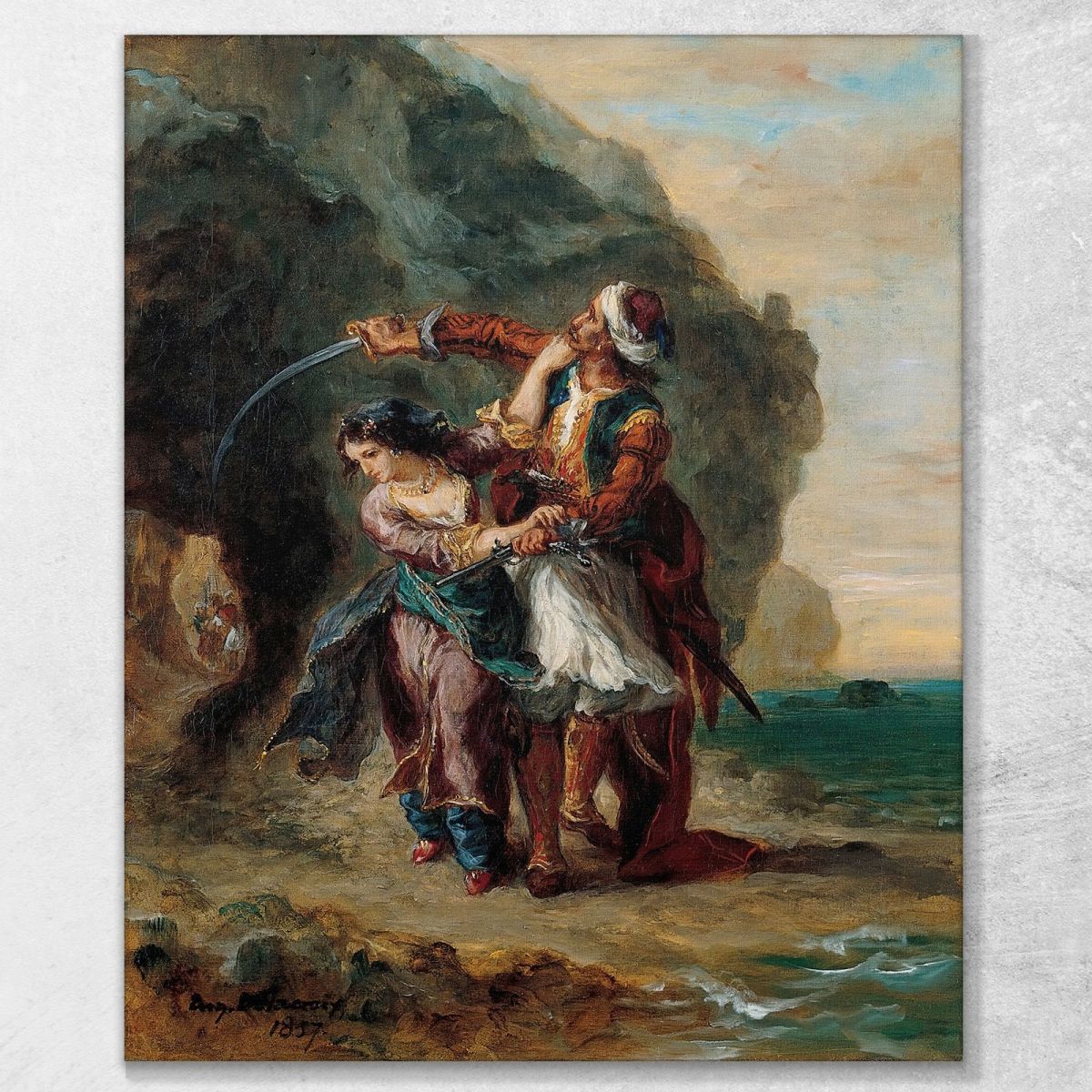 Selim And Zuleika Eugène Delacroix edx107 canvas print 