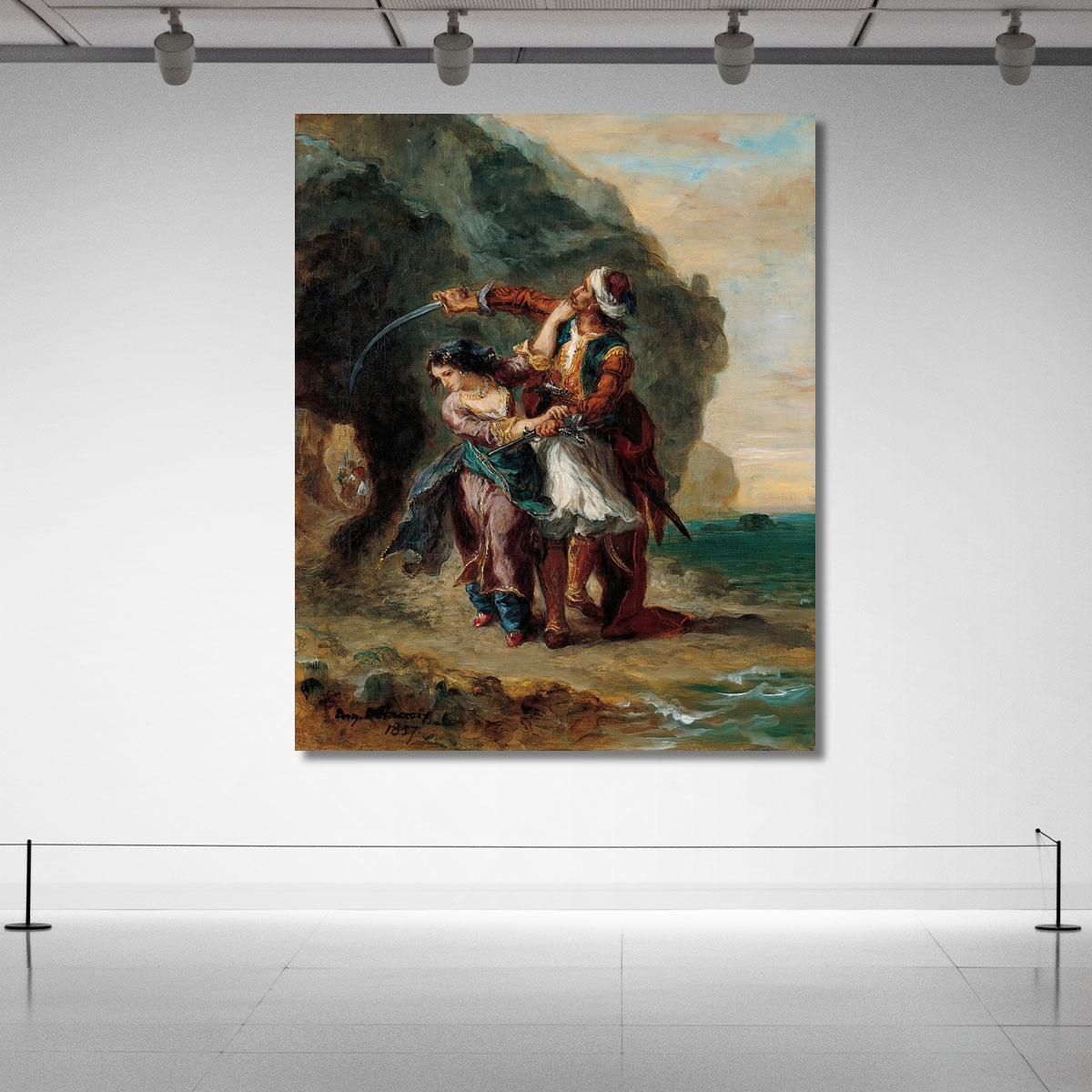 Selim And Zuleika Eugène Delacroix edx107 canvas print 